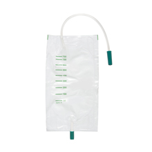 DCT urine beenzak, 750 ml, niet steriel, met fleece coating voor aangenaam draagcomfort, met 30 cm slang, schuine inloop, met ventiel en met aftap