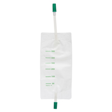 DCT urine beenzak, 500 ml, niet steriel, met fleece coating voor aangenaam draagcomfort, met 10 cm slang, met ventiel en met aftap