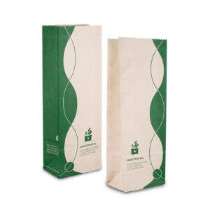 Duurzame blokbodemzakken van Paperwise papier 75x50x215mm