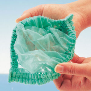 Groene clip-cap bouffant muts, baretmodel