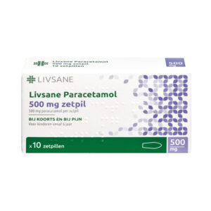Paracetamol 500 mg zetpillen 10 stuks LIVSANE