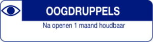 Strooketiket OOGDRUPPELS na openen 1 maand en afbeelding
750 per rol formaat 12 x 44 mm