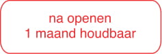 Strooketiket na openen 1 maand houdbaar 1.000 per rol formaat 10 x 30 mm