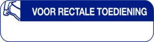Strooketiket Voor rectale toediening 750 p. rol formaat 12 x 44 mm
