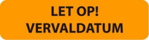 Strooketiket let op vervaldatum 750 p. rol formaat 12 x 44 mm