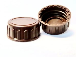 Dop bruin PP 28mm voor glazen flessen