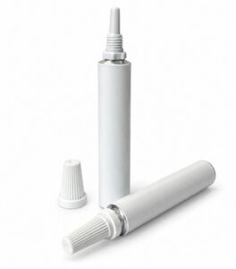 Aluminium Tube 5g met PE canule en garantiedop.
Niet autoclaveerbaar