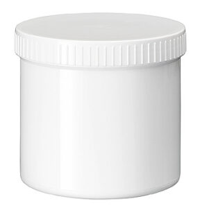 Zalfpot PLASTOBEL wit  GEDOPT  500ml PP in kartonnen doos