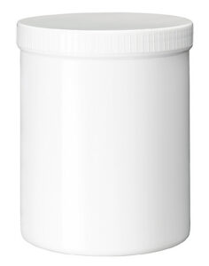 Zalfpot PLASTOBEL wit  GEDOPT  2000ml PP in kartonnen doos