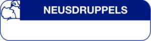Strooketiket Neusdruppels en afbeelding neus 750 p. rol formaat 12 x 44 mm
