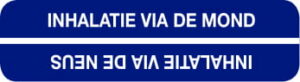 Strooketiket Inhalatie via de mond/neus 750 per rol formaat 12 x 44 mm
