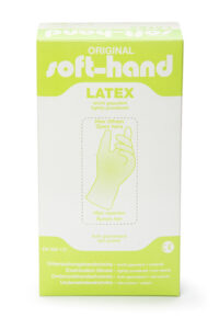Softhand handschoen, latex, gepoederd, S