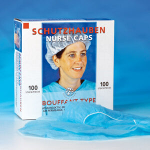 Blauwe bouffant muts, baretmodel