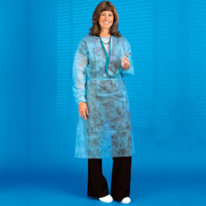 Blauw wegwerp onderzoek- of bezoekersjas