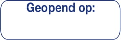 Strooketiket Geopend op 1000 p. rol formaat 10 x 30 mm