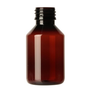 Medicijnfles PET bruin 100ml ongedopt 28mm