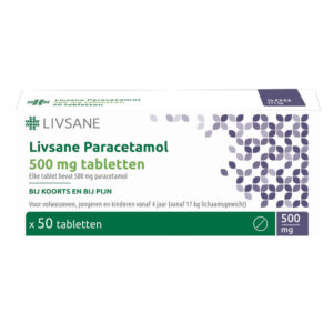 Paracetamol 500 mg  tabletten 50 stuks LIVSANE